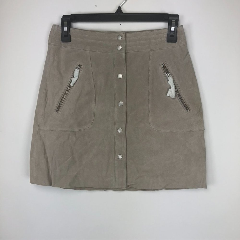 Blank NYC Suede Leather Mini Skirt